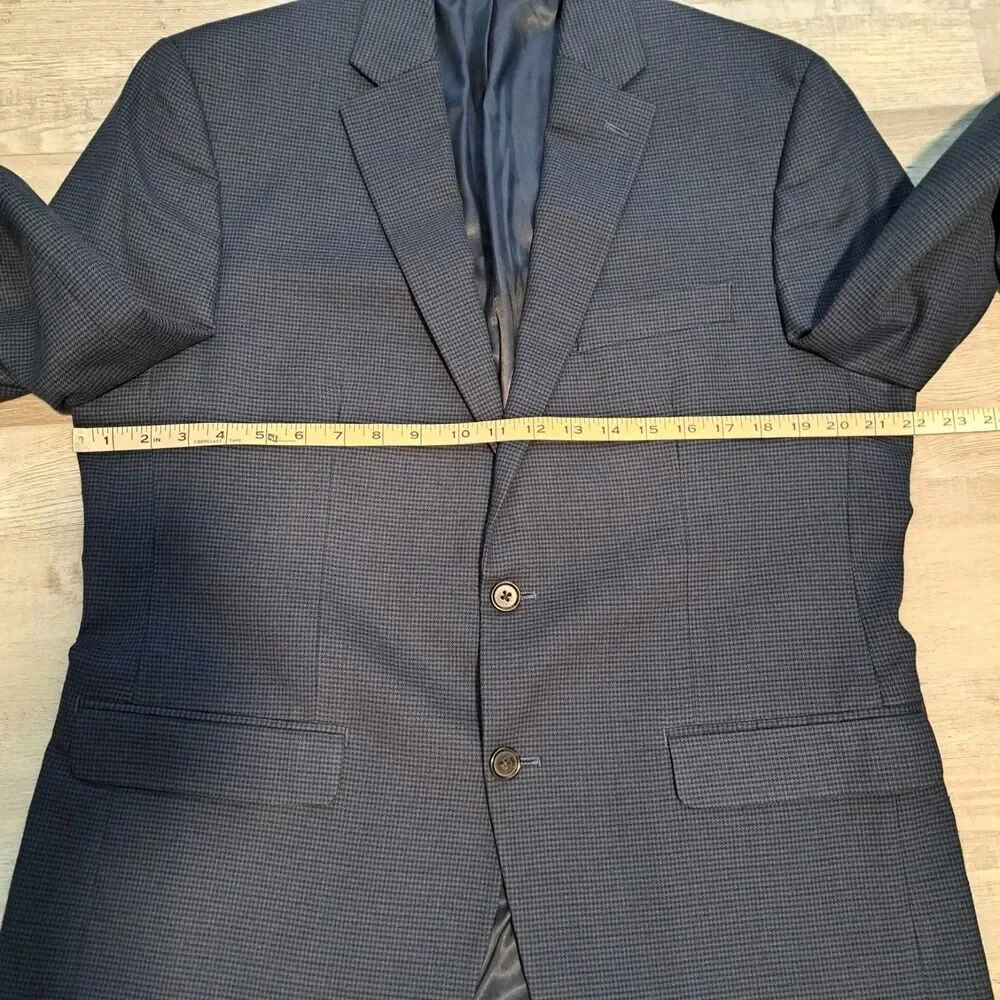 Lauren Ralph Lauren LRL Blazer Mens 42R Houndstooth‎ Suit Jacket Sport Coat